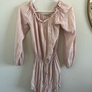 Light pink ruched romper